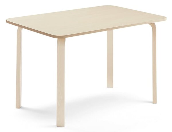 AJ Produkty Stůl ELTON, 1200x700x710 mm, bříza, akustická HPL deska, bříza