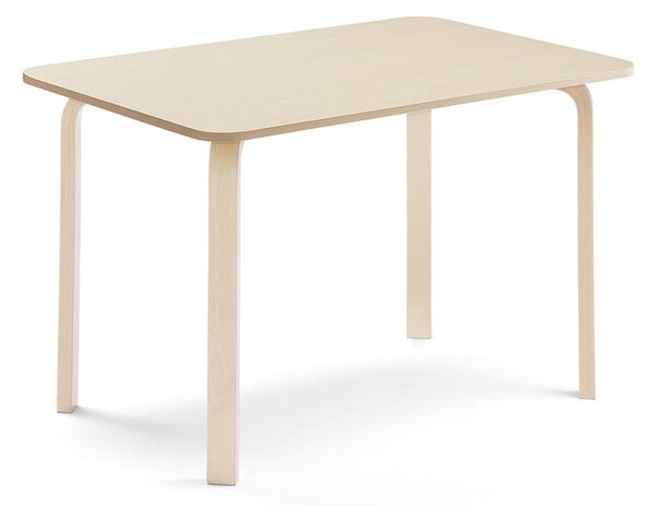 AJ Produkty Stůl ELTON, 1200x600x710 mm, bříza, akustická HPL deska, bříza