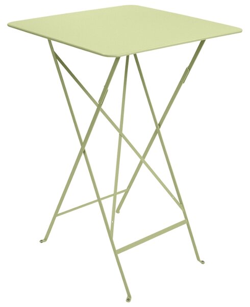 Světle zelený kovový skládací bistro stůl Fermob Bistro 71 x 71 cm