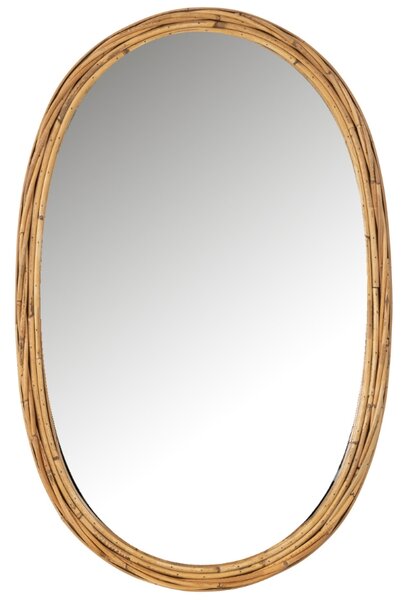 Ratanové závěsné zrcadlo J-line Ulio 95 x 61,5 cm