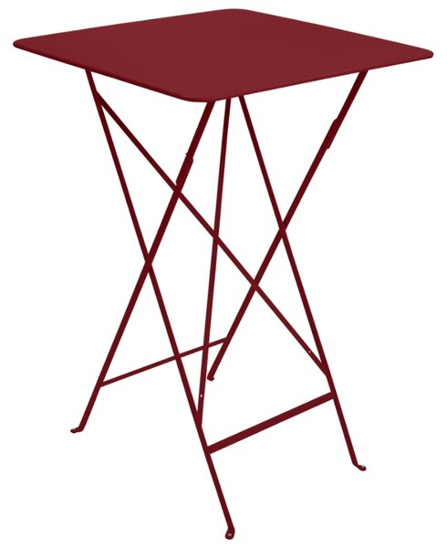 Červený kovový skládací bistro stůl Fermob Bistro 71 x 71 cm