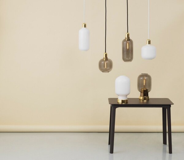 Závěsná svítidlo Normann Copenhagen, Šedá, Obývací pokoj, Sklo