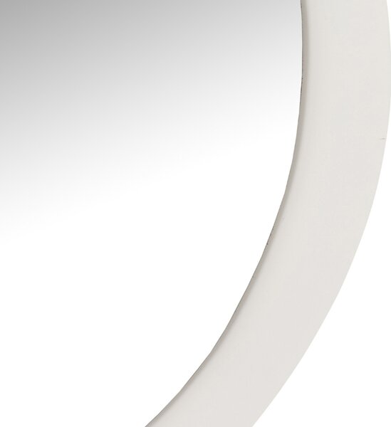 Bílé kovové závěsné zrcadlo J-line Nilla 82 x 86,5 cm