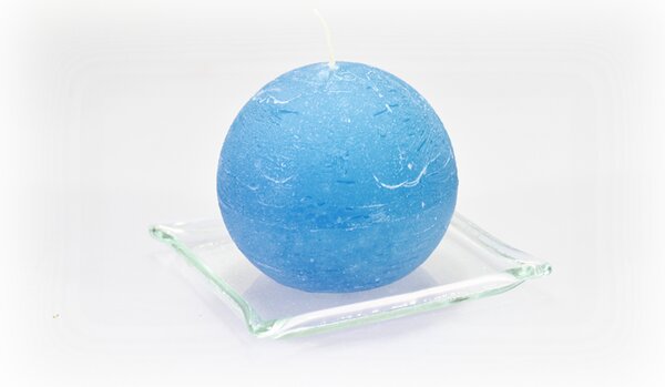 BDK-GLASS 1ks Svíčka koule 6,5cm - světle modrá