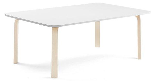 AJ Produkty Stůl ELTON, 1800x800x530 mm, bříza, akustická HPL deska, bílá
