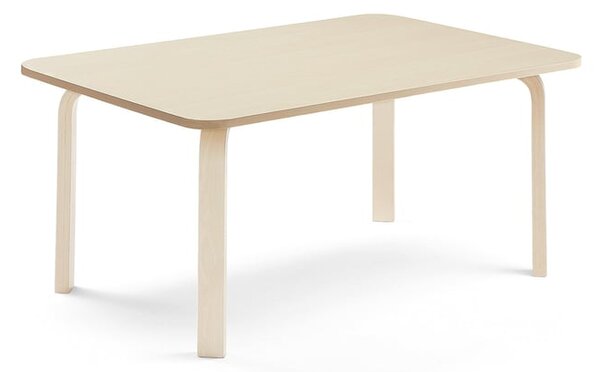 AJ Produkty Stůl ELTON, 1200x700x530 mm, bříza, akustická HPL deska, bříza