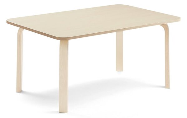 AJ Produkty Stůl ELTON, 1200x600x530 mm, bříza, akustická HPL deska, bříza