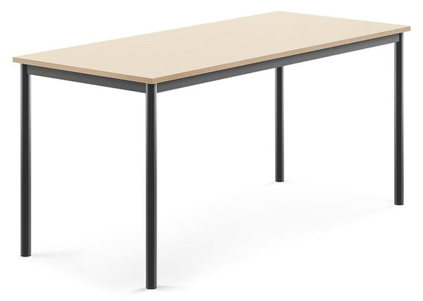 AJ Produkty Stůl BORÅS, 1600x700x720 mm, antracitově šedé nohy, HPL deska, bříza