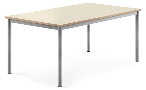 AJ Produkty Stůl BORÅS, 1400x800x600 mm, stříbrné nohy, HPL deska, bříza