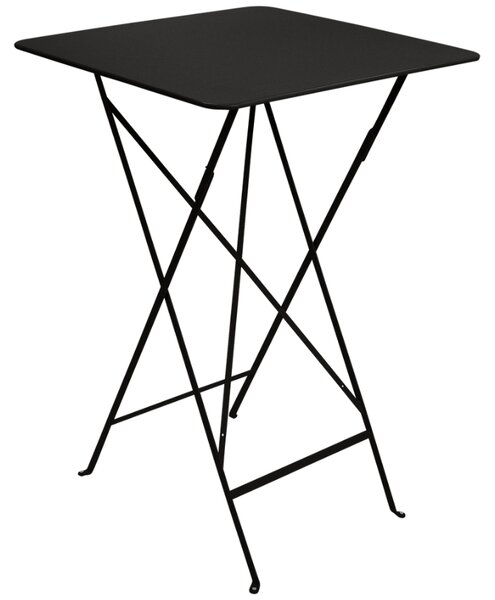 Černý kovový skládací bistro stůl Fermob Bistro 71 x 71 cm