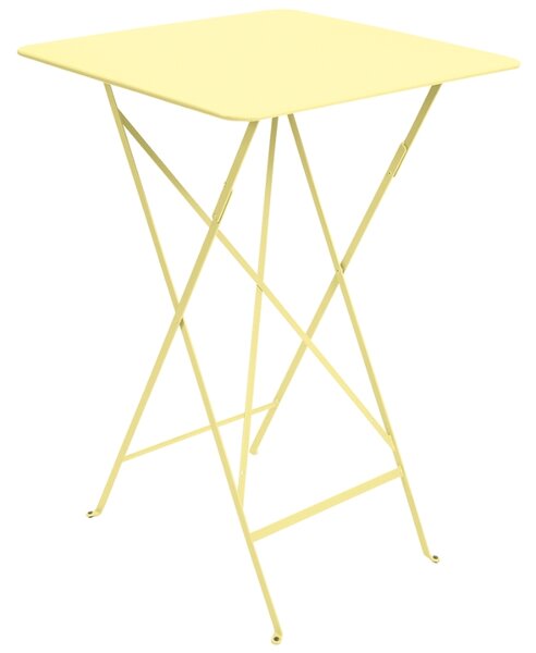 Citronově žlutý kovový skládací bistro stůl Fermob Bistro 71 x 71 cm