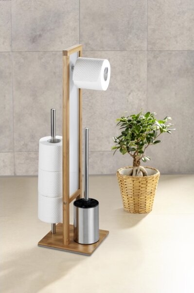 WENKO 24391100 - WC kartáč RIVALTA 18x70 cm hnědá/bílá/černá