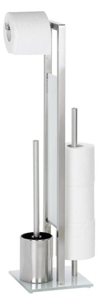 WENKO 21564100 - WC štětka RIVALTA 18x70 cm nerez/stříbrná/bílá/černá