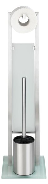 WENKO 21564100 - WC štětka RIVALTA 18x70 cm nerez/stříbrná/bílá/černá