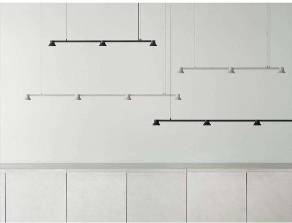 Závěsná svítidlo Normann Copenhagen, stmívatelné, Černá, Jídelna, Hliník