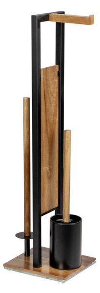WENKO 25784100 - WC set RIVALTA 18x70 cm hnědá/černá