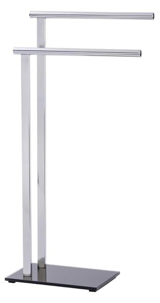 WENKO 22090100 - Stojan na ručníky LAVA 42x81 cm nerez/stříbrná/černá