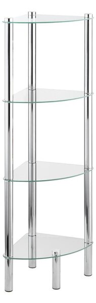 WENKO 15852100 - Regál YAGO 30x104 cm nerez/stříbrná/čirá