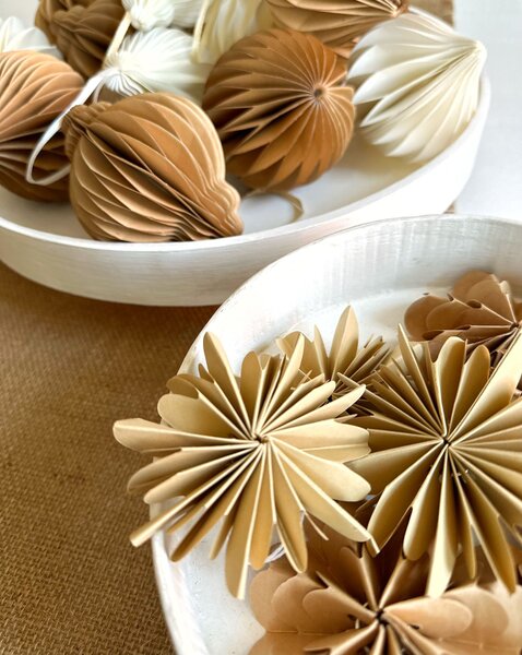 Noordliving Papírová ozdoba Simple Snowflake - Coffee NL140