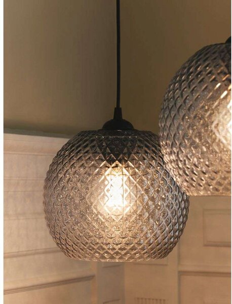 Závěsná svítidlo Halo Design, Šedá, Jídelna, Sklo