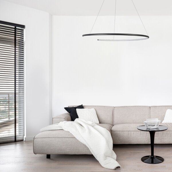 -25 % Dny MOMENTI– Černé závěsné LED světlo Nova Luce Breda 70 cm