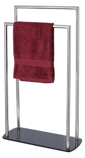 WENKO 24076800 - Držák ručníků RAVINA 48x80 cm nerez/stříbrná/černá