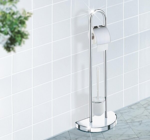WENKO 16608100 - WC štětka COSENZA 33x84 cm lesk. chrom/satin