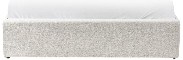 Postel s úložným prostorem bez čela DINAN Buklé Krémově bílá 120 x 200 cm