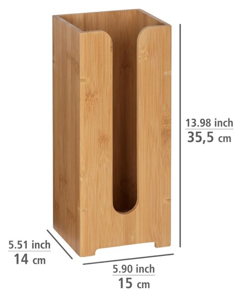 WENKO 24749100 - Držák na toaletní papír BAMBUSA 15x35,5 cm hnědá
