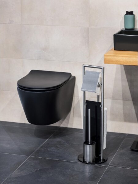 WENKO 24981800 - WC set RAVINA 20x70 cm nerez/stříbrná