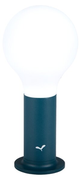 Modrá nabíjecí stolní LED lampa Fermob Aplo 26,5 cm
