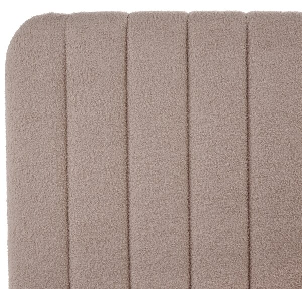 Postel s úložným prostorem LUNAN Buklé Taupe 120 x 200 cm