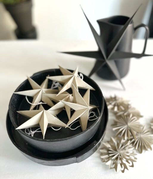 Noordliving Papírová ozdoba Simple Snowflake - Warm Grey NL141