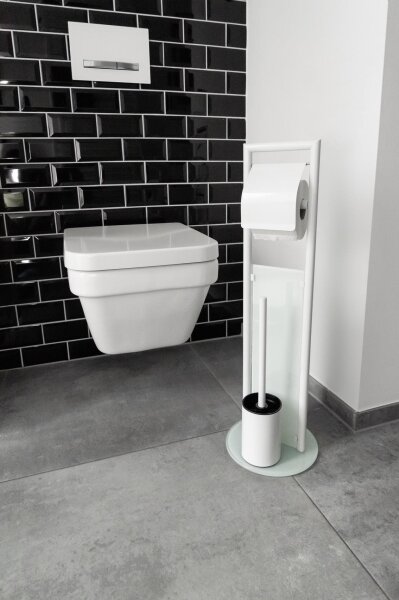 WENKO 24983800 - WC set RAVINA 20x70 cm nerez/bílá
