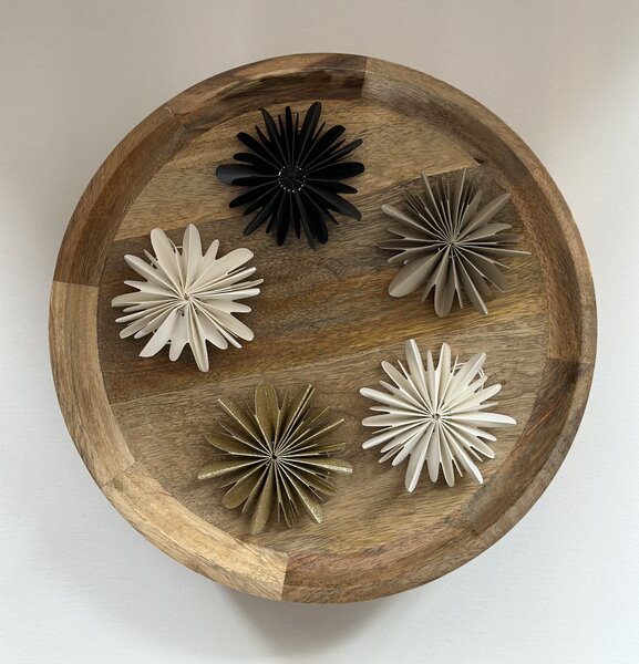 Noordliving Papírová ozdoba Simple Snowflake - Black NL137