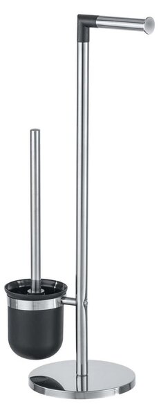 WENKO 21836800 - WC štětka PARUS 25,5x57 cm nerez/stříbrná/černá