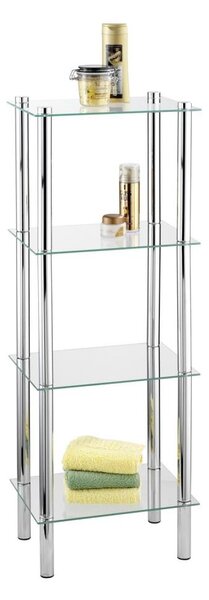 WENKO 15853100 - Regál YAGO 40x104 cm nerez/stříbrná/čirá