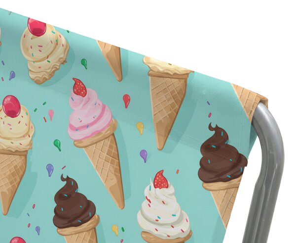 Skládací plážové lehátko SAND ICE CREAM, barevné