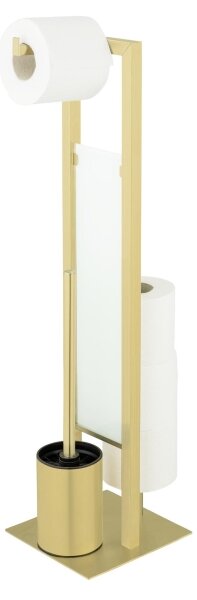 WENKO 26034100 - WC set RIVALTA 18x70 cm nerez/zlatá/bílá/černá