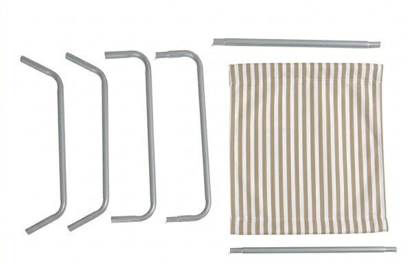 Skládací plážové lehátko SAND STRIPES, hnědé