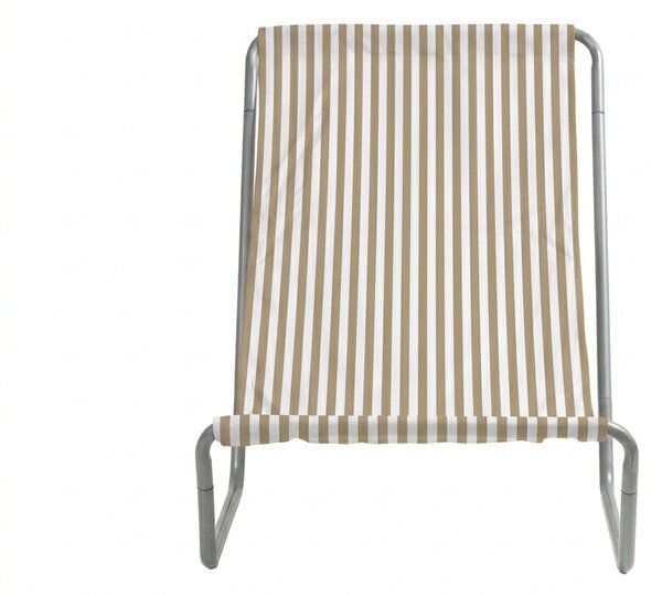 Skládací plážové lehátko SAND STRIPES, hnědé