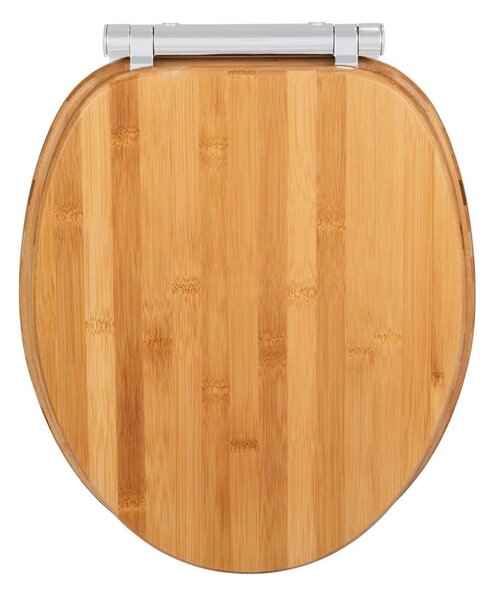WENKO 25224100 - WC sedátko BAMBOUSA 34,5x40,5 cm hnědá/stříbrná