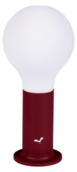 Třešňově červená nabíjecí stolní LED lampa Fermob Aplo 26,5 cm