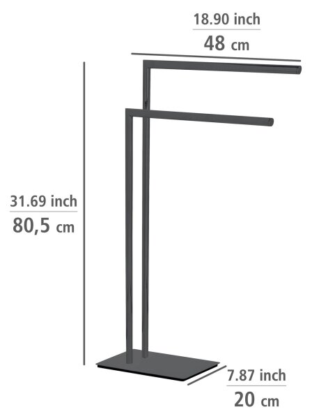 WENKO 71555800 - Stojan na ručníky RECCO 48x80,5 cm černá
