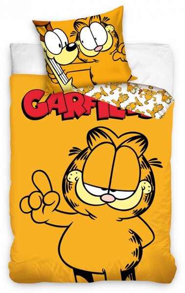 Bavlněné povlečení 140x200 + 70x90 cm - Kocour Garfield