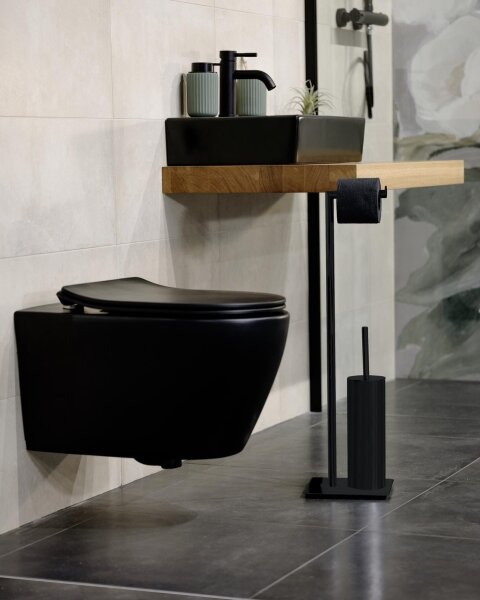 WENKO 71556800 - WC set RECCO 20x71,5 cm černá
