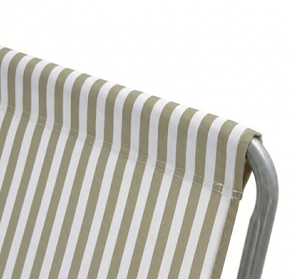 Skládací plážové lehátko SAND STRIPES, zelené