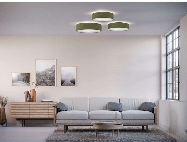 Stropní Lampa Belid, stmívatelné, Zelená, Obývací pokoj, Tkanina / Textil