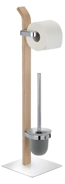 WENKO 20397100 - WC kartáč SAMONA 20x71,5 cm chrom/hnědá/satin