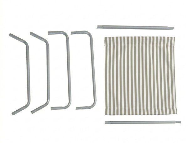 Skládací plážové lehátko SAND STRIPES, zelené